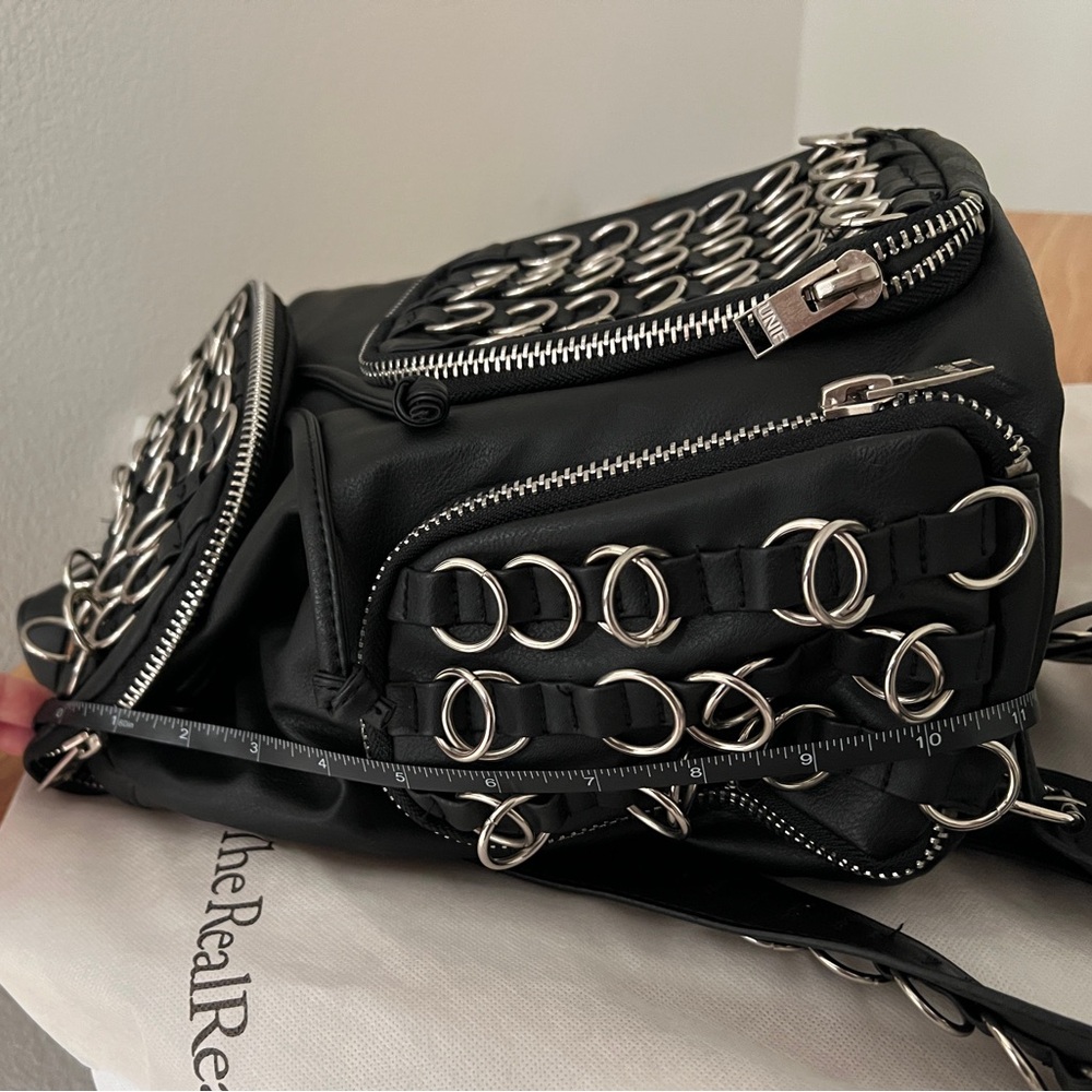 Rare UNIF x Candy Seeker O-Ring Backpack Black Vegan Leather - Picture 12 of 14